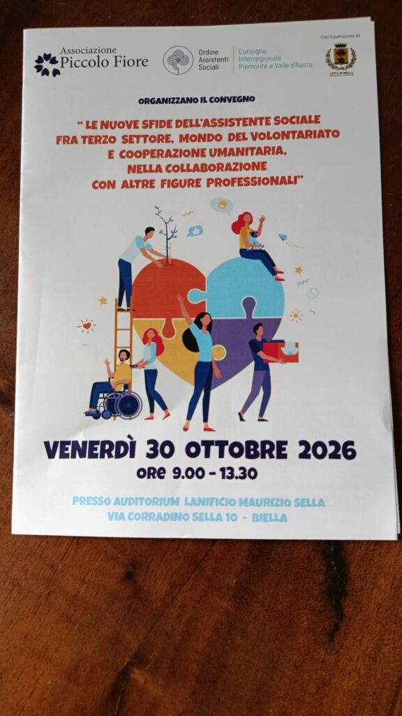 VENERDI' 30 OTTOBRE 2026 ORE 9:00 - 13:30 presso Auditorium Lanificio Maurizio Sella, via Corradino Sella N. 10 - Biella